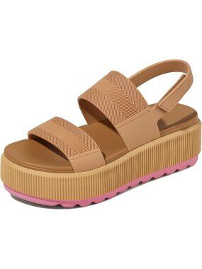 Women's Brown Pink Platform Sandals Chunky Wedge Lug Sole Waterproof Shoes